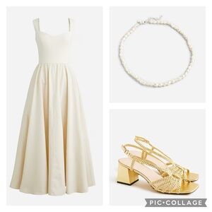 NWT J.CREW Sweetheart Tank Dress with Poplin Skirt